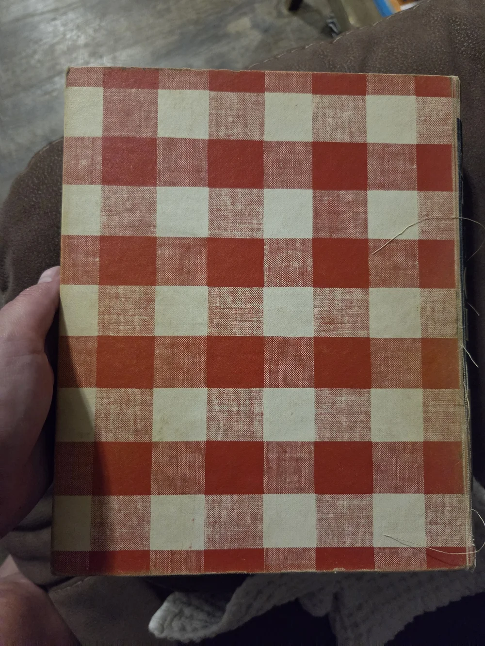 Better Homes And Gardens Red and White Gingham Cookbook with Navy Graphics